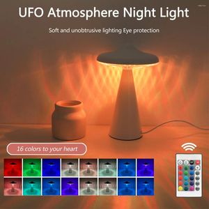 Tafellampen kleine lamp USB -plug in RGB16 kleur champignon slaapkamer decoratie cadeau sfeer