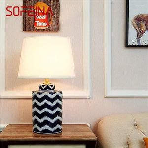 Tafellampen Sofeina keramische bureau licht dimmer koperen luxe stof voor huis woonkamer eetkamer slaapkamer kantoor