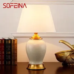 Lampes de table soffeina céramique contemporaine lampe américaine salon chambre chambre de lit de chevet léger el ingénierie décorative