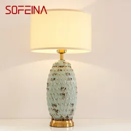 Lampes de table soffeina moderne céramique légère LED créatif lampe de bureau de chevet à la mode pour la maison chambre à coucher