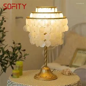 Lampes de table Sofity contemporain coquille lampe chaude créative salon de chambre à coucher