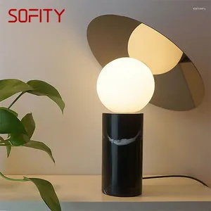 Lampes de table Sofity Office moderne Light Creative Design Simple Marble Desk Lamp LED LED DÉCORATIVE POUR LA CHAMBRE DE SALON HEU