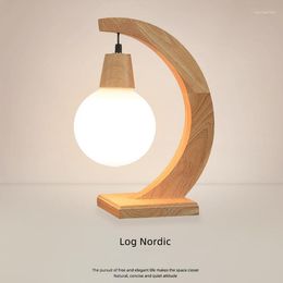 Tafellampen massief houten slaapkamer bedlamp Japanse retro 2022 warme romantische creatieve nostalgische kamer