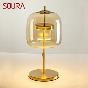 Lampes de table Soura Nordic Creative Lampe de bureau contemporain LED LED pour la décoration de chevet à la maison