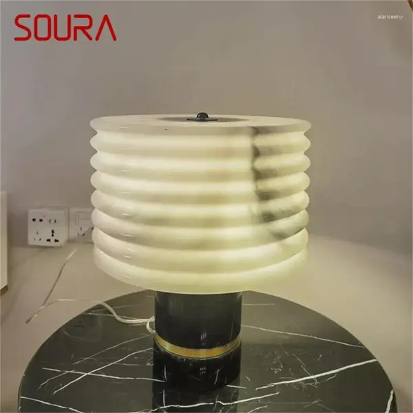 Lampes de table Soura Nordic Lamp Luxury Marble MODERN MODERN LED Decor Decor Home Living Room Bedroom Study