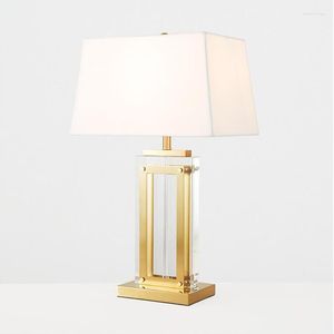 Tafellampen vierkante kristalglas grote lamp el decoratie woonkamer slaapkamer slaapkamer bureau licht licht