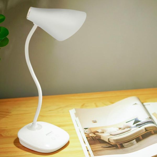 Lampes de table support lampe de bureau USB Élève rechargeable Light Eye Care 3 niveaux gradin 1200mAh Batterie de chevet mordable