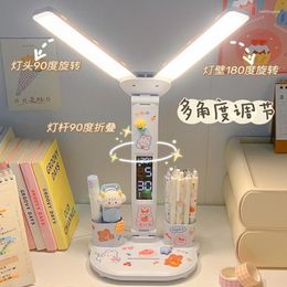 Lampes de table Stepless Dimmable Reading Desk Light USB Power Touch Switch 3color Changeable LED Lampe Étude Dortoir Chambre