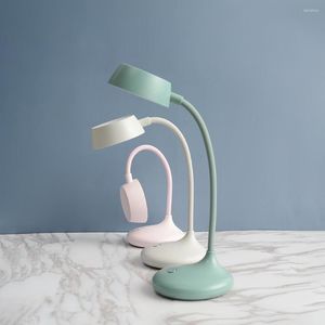 Lámparas de mesa, lámpara de escritorio Led de atenuación continua, recargable, flor táctil, dormitorio de estudiante, luces inteligentes para sala de estar, decoración nórdica