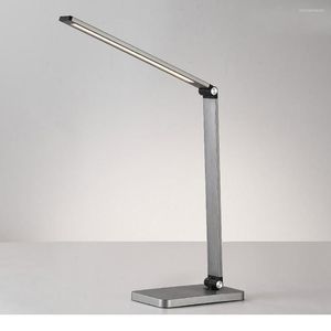 Tafellampen Stepless Diming draagbare LED -bureaulamp opvouwbare roterende aanraakschakelaar DC 5V USB laadpoort oogbescherming