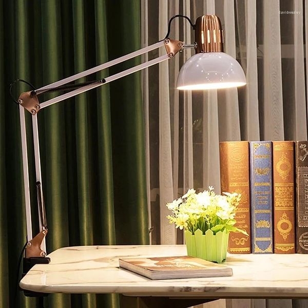 Lampes de table Studio Lampe de bureau Vintage Portable avec pince livre lecture pliante écriture étude luminaire pour manucure des ongles