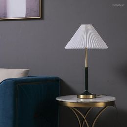 Tafellampen stijl bureau lamp slaapkamer bedkamer land retro nostalgisch Europese studie licht luxe geplooDed