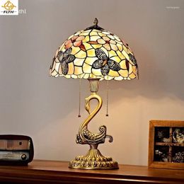 Lampes de table Swan lampe moderne LED European Retro Brass Creative Stand Lighting Decing Decor Home Salon Room Bedroom Desk Light