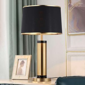 Lampes de table TEMAR Contemporain Noir Or Lampe LED Vintage Creative Simple Chevet Bureau Lumière Pour La Maison Salon Chambre