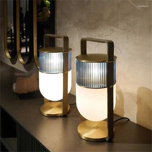Tafellampen TEMAR Postmoderne lamp Luxe Scandinavische glazen bureaulamp LED voor thuis Woonkamer Slaapkamer Nachtkastje Decor