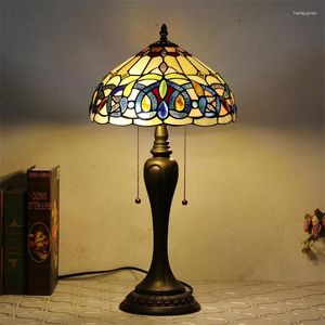 Lampes de table Temar Tiffany lampe LED moderne Creator Color Glass Art Art Despter Light Decor for Home Living Room Bedroom