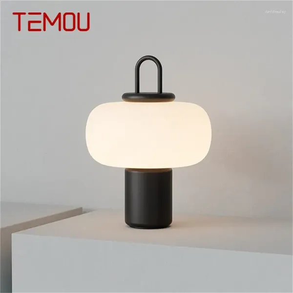 Lampes de table TEMOU POSTmoderne lampe simple Design LED Creative Desk Decor Light For Home Bedroom Living Room