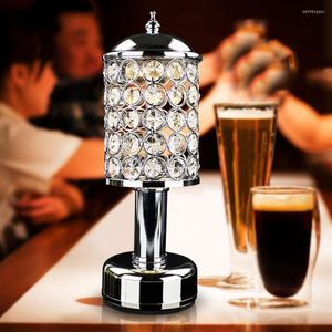 Tafellampen Thrisdar Crystal Silver Led Bar Licht Draadloos Restuarant Eetkamer Coffeeshop Night Bedide