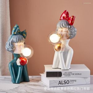 Lampes de table Tiffany Vitrail Lampe Coeur Mignon Bureau Clair Chevet Lumières Modernes