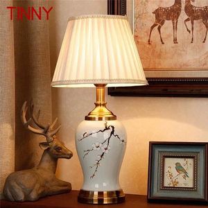 Tafellampen Tinny Contemporary Ceramics Lamp American Style Living Room Slaapkamer Bed Bureau Light El Engineering Decoratief