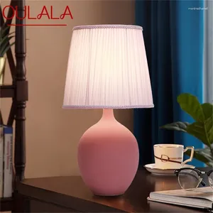 Lampes de table des lampes de gradation mineuse de bureau en céramique léger décoration créative contemporaine pour chambre à coucher