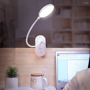 Lampes de table contrôle tactile Led lampe de bureau pince étude Flexible col de cygne bureau USB lumière Rechargeable pour les enfants