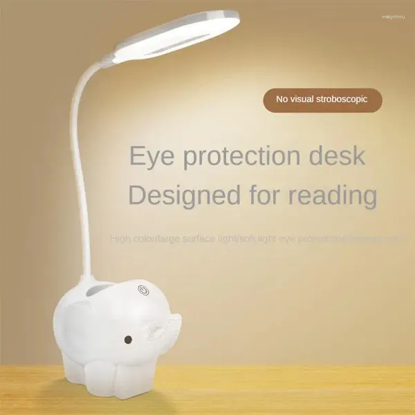 Lampes de table touch dessines lampe créative lecture USB facture de la protection des yeux d'éléphant éclairage apprenti