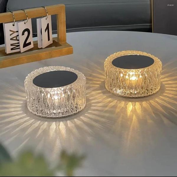 Lampes de table tactile gradation cristal lampe rvb romantique diamant USB créatif veilleuse sans fil Portable chevet pour la maison/bar