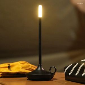 Table Lamps Touch Lamp Night Light Bedroom Rechargeable Wireless Camping Candle Creative Indoor USB Type C Desk