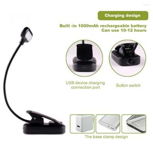 Tafellampen reisaccessoires Clip-on Flexible Mini USB Licht leeslampje BED-slaap Lamp Dormitory verstelbare LED