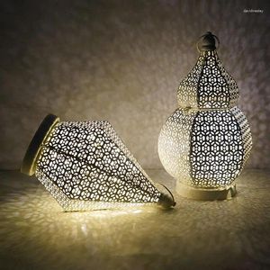 Tafellampen Turkse lamp Vintage LED Metalen ornamenten Snoerloos omgevingslicht Geschikt voor woonkamer slaapkamer restaurant bar