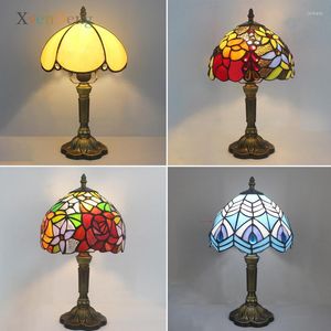 Lampes à table résine mosaïque turque pour chambre de chambre à coucher salon décor de bureau lampe de bureau tiffany