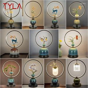 Lampes de table Tyla Céramique Bureau clair Luxury Lrass Contemporain pour le salon Lit créatif