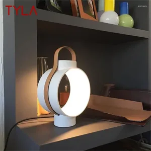 Lampes de table Tyla Creative Lamp Drum Forme de bureau moderne Lumière pour la maison pour enfants Décoration de la chambre