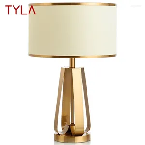 Lampes de table Tyla Design de luxe de lit de lit moderne des lumières de bureau dorées maison E27 Décorative pour le salon halto