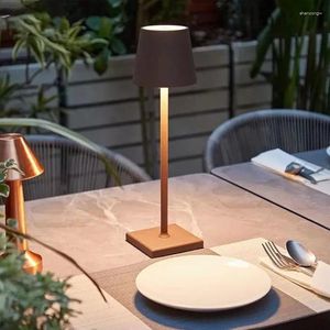 Lampes de table USB Aluminium Alloy Bureau LED LED RECHARGAGE LUCTURES POUR LE SOIR BAR LECTURE LECTURE SANS WIRESS