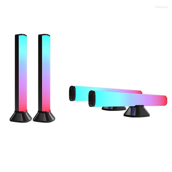 Lampes de table USB lumière d'ambiance 5W RGB W bureau activation vocale magique couleur ramassage maison décorative chambre nuit