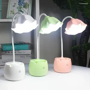 Lampes de table USB chargeant la lampe de bureau LED avec luminosité réglable et protection des yeux pour les étudiants