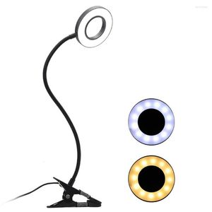 Lampes de table USB lampe de bureau à clipser Protection des yeux lecture flexible pliable pour Nail Art tatouage beauté maquillage lumière