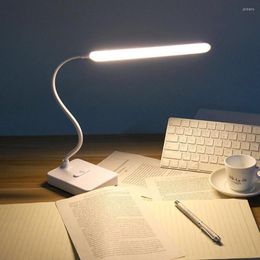 Lampes de table USB lampe de bureau tactile pour salon col de cygne bureau pliable dimmable Protection des yeux étude lumière LED