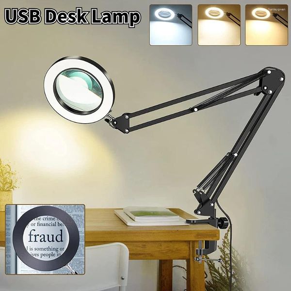 Lampes de table LED USB LECTRE LECTURE LAMME LAMBRE LETTAGNE VLEILLE PRINDIE DE METTENDRE 3 couleurs à 10 vitesses longues Longue Nuit de gradin