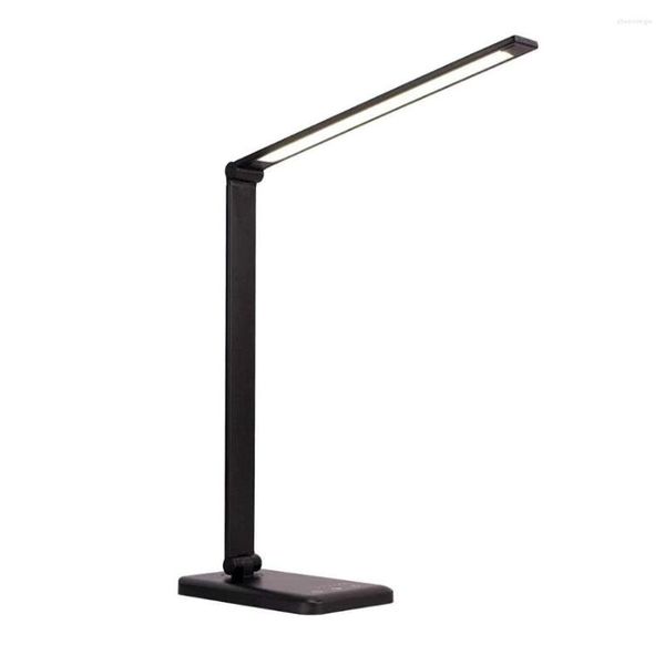 Lampes de table USB LED Lampe de lecture Chargeur de téléphone 5 niveaux Dimmable 400lm Lumen Lampe pliable