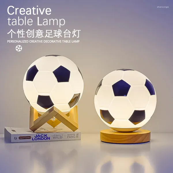 Lampes de table Usb Light Football Lights Gift Ring Night Child Light Light Kawaii Room Decor Lamp Children Enfants Anime Lighting