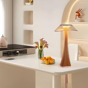 Tafellampen USB Oplaadbare Lamp Eenvoudige Student Leren LED Lezen Voor Slaapkamer Thuis Licht Bed Kamer Decoratie