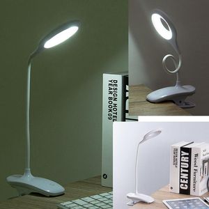 Table Lamps USB Rechargeable Led Desk Lamp Flexible Touch Dimming Clip On For Book Bed And Computer 3 Color Modes