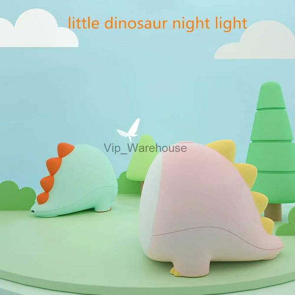 Lampes de table LED rechargeable par USB petit dinosaure veilleuse créative dessin animé synchronisation lampe de bureau chambre chevet décor enfants jouet YQ231006