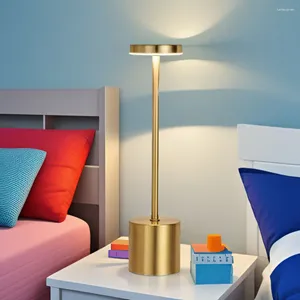 Lampes de table USB LED rechargeable touche en métal étalonnage lampe de la lampe extérieure vie à manger à la maison Décorations de bureau à la maison Lumière de nuit