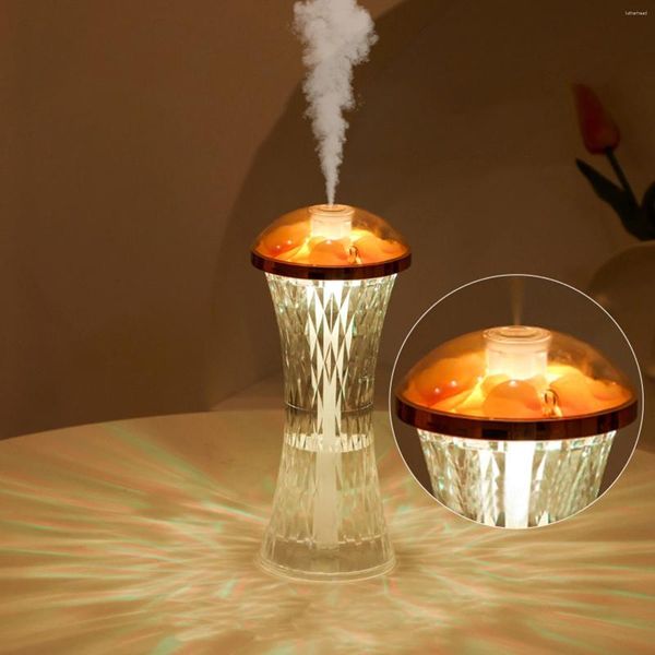 Lampes de table Consultant Crystal Crystal Light Light Haut Capacité Humidificateur Gradient de respiration colorée pour décorations de bureau