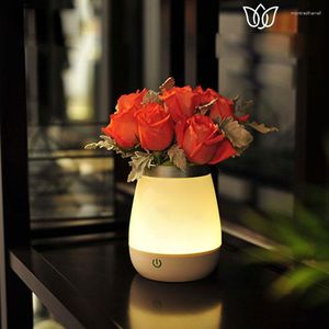 Lampes de table Vase Bar Chambre Led Night Lights Porte-fleurs moderne Lampe de bureau Maison Restaurant Salon Chevet Luminaires