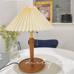 Lampes de table Lampe en bois vintage et simple à côté de Lmap pour salon chambre à coucher étude de chevet